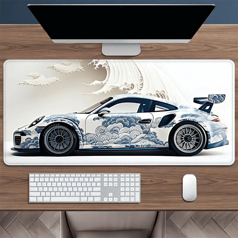 Ocean Wave Racing Car Mouse Pad