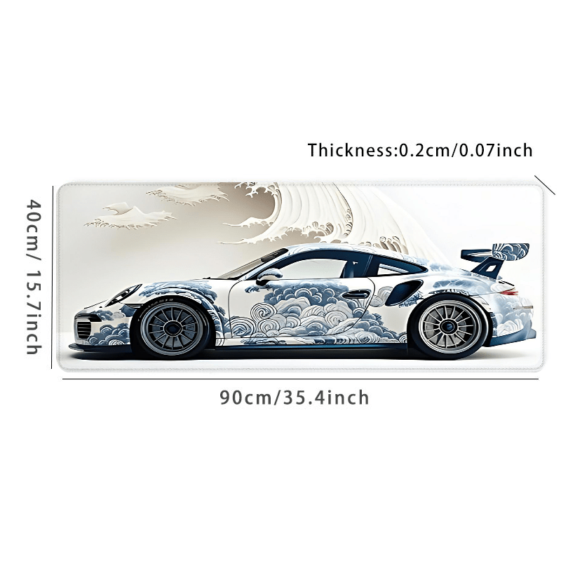 Ocean Wave Racing Car Mouse Pad