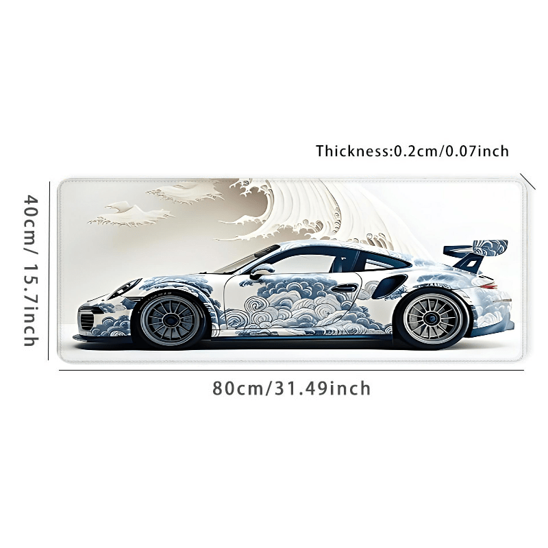 Ocean Wave Racing Car Mouse Pad