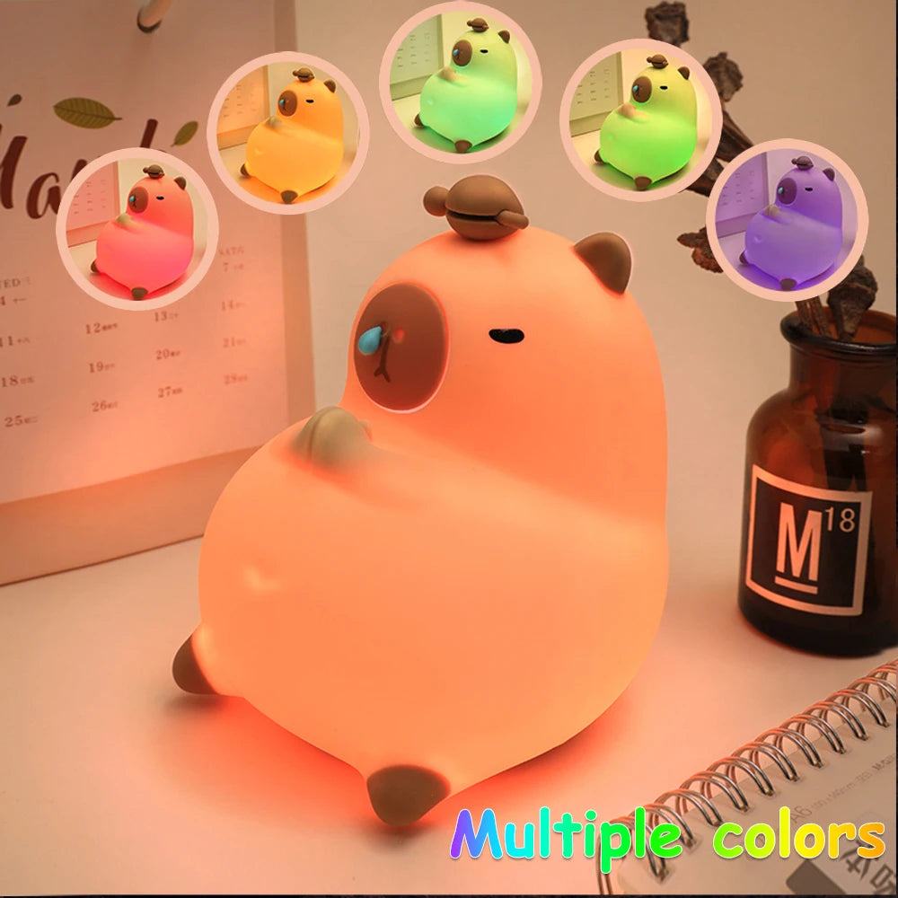 Cute Capybara Silicone Night Light