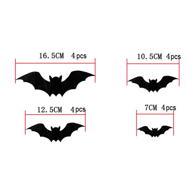 3D Black Bat Wall Stickers