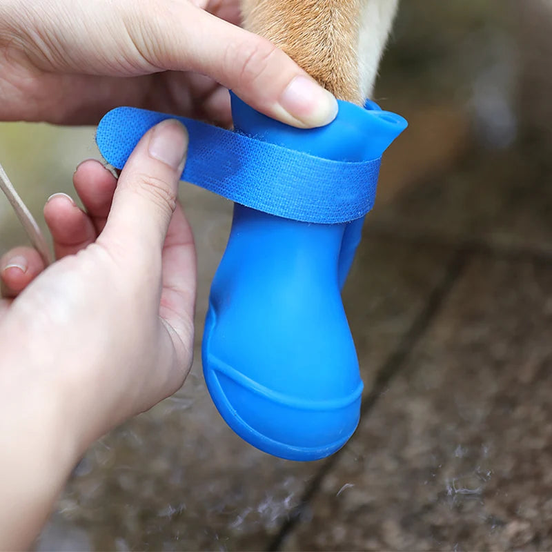 4Pcs Pet WaterProof Rainshoe