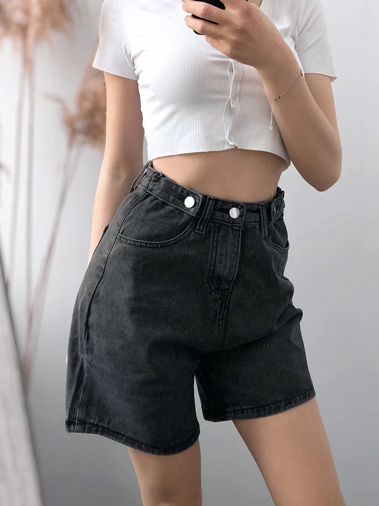 High Waist Jeans Shorts