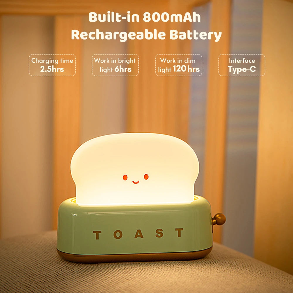 Cute Desk Decor Toaster Lamp