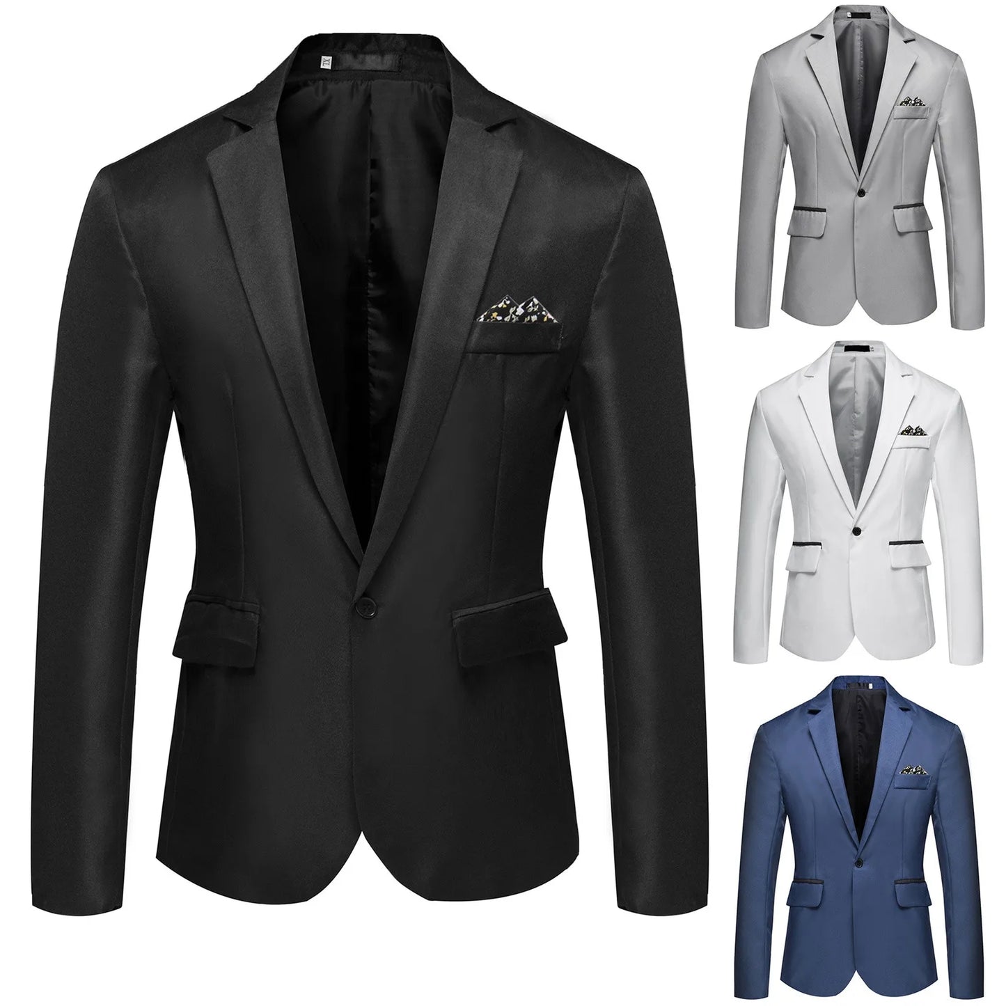 Solid Men Suit