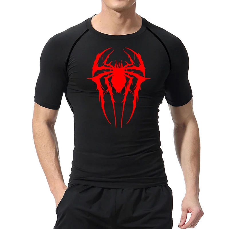 Spider Graphic Shirts for Men Gym