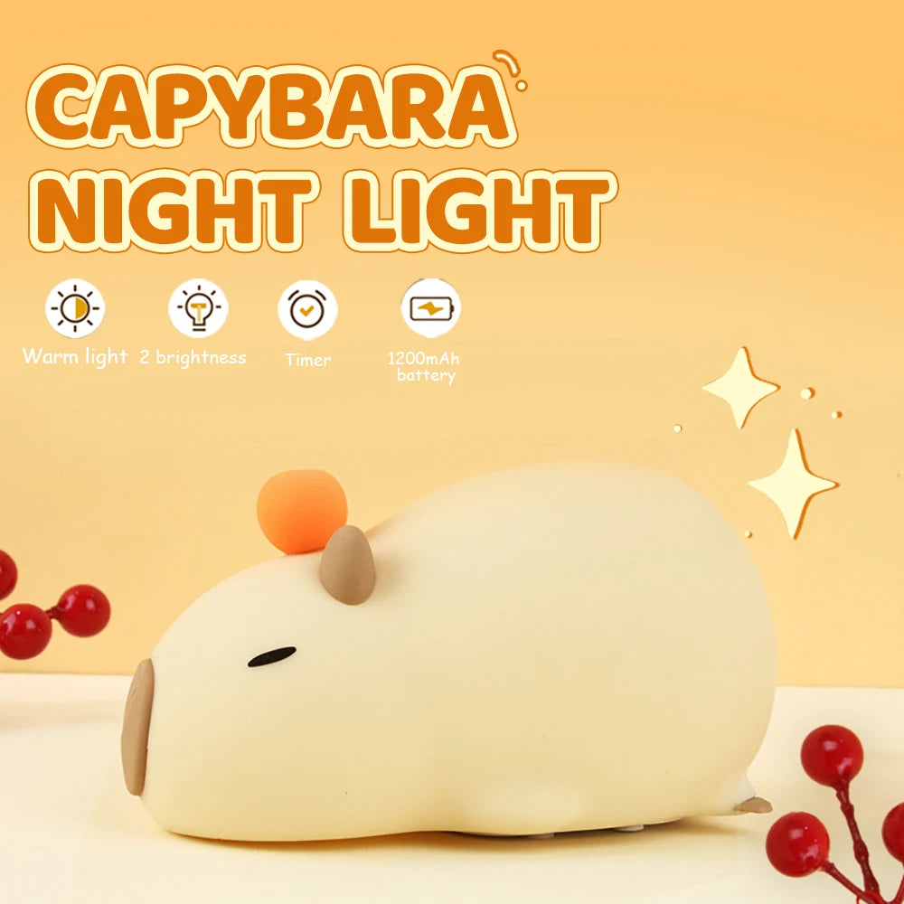 Cute Capybara Silicone Night Light