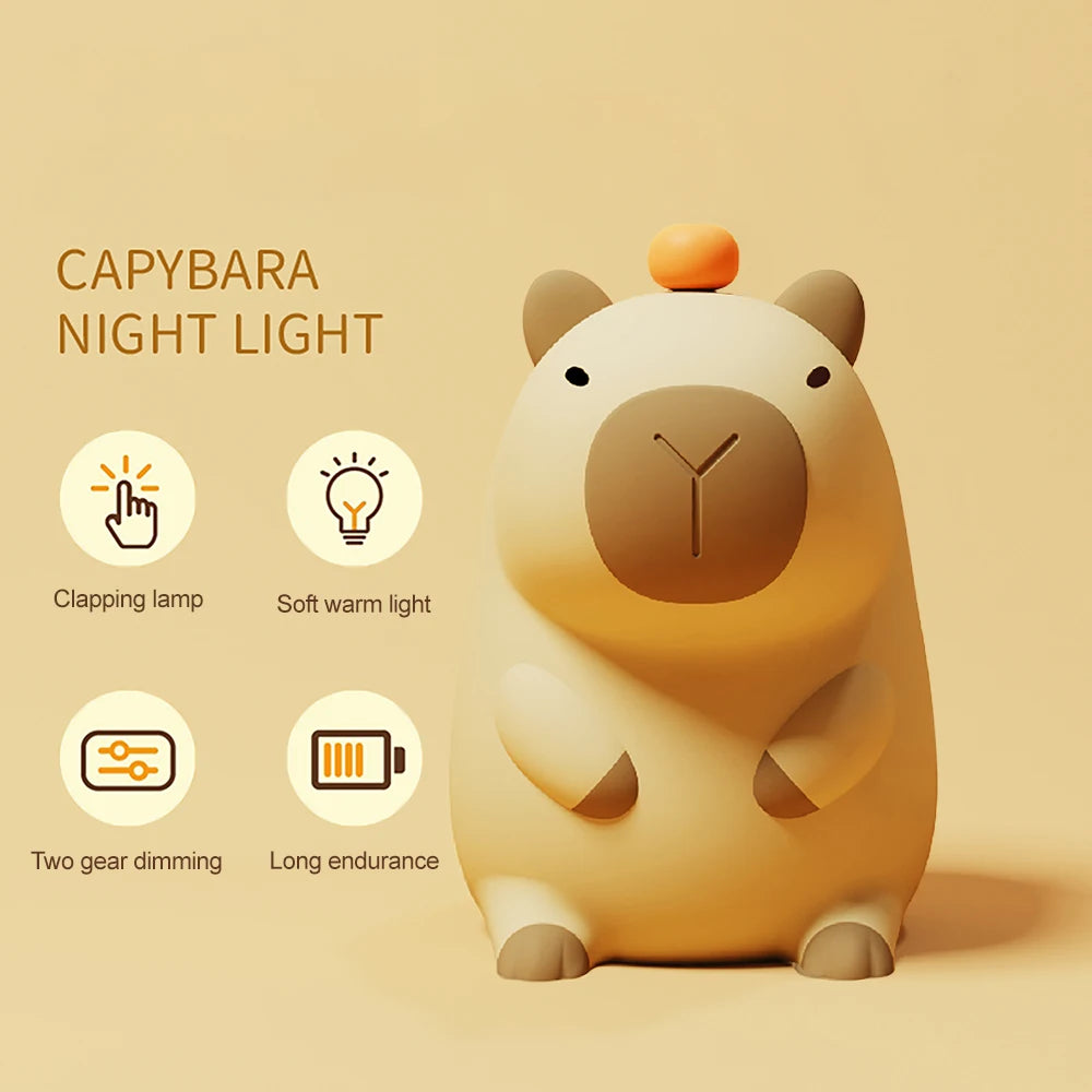 Cute Capybara Silicone Night Light