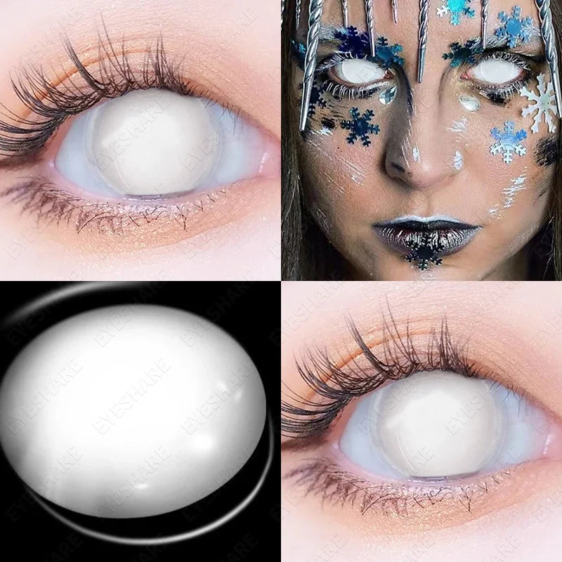 White Color Contact Lenses for Eyes