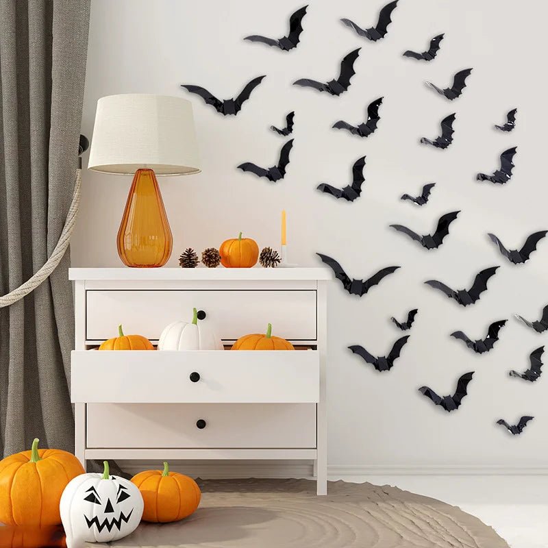 3D Black Bat Wall Stickers