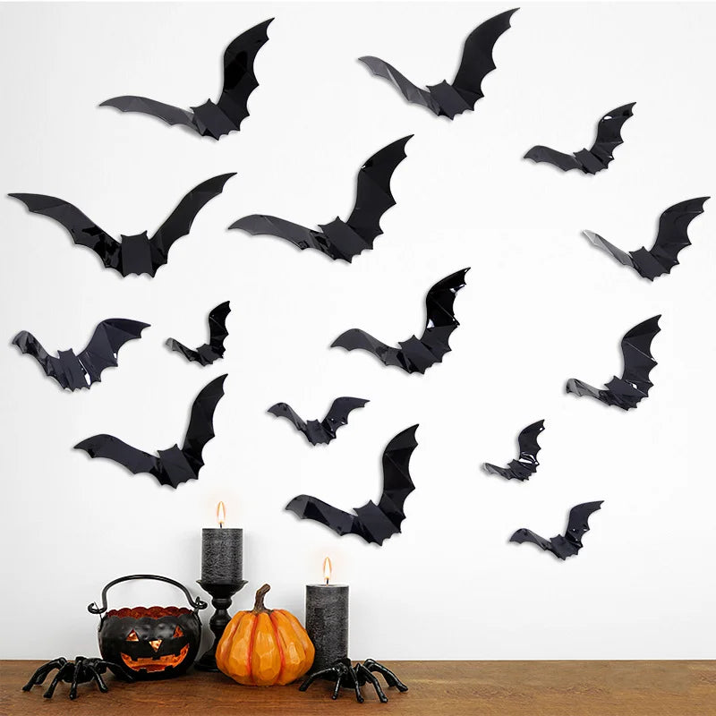 3D Black Bat Wall Stickers