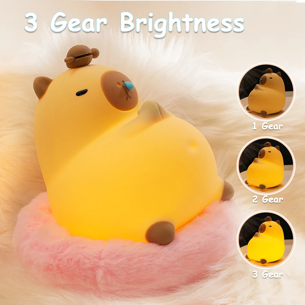 Cute Capybara Silicone Night Light