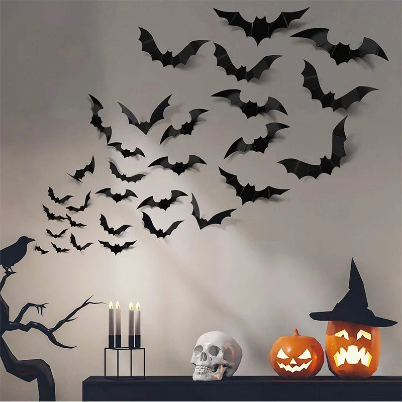 3D Black Bat Wall Stickers