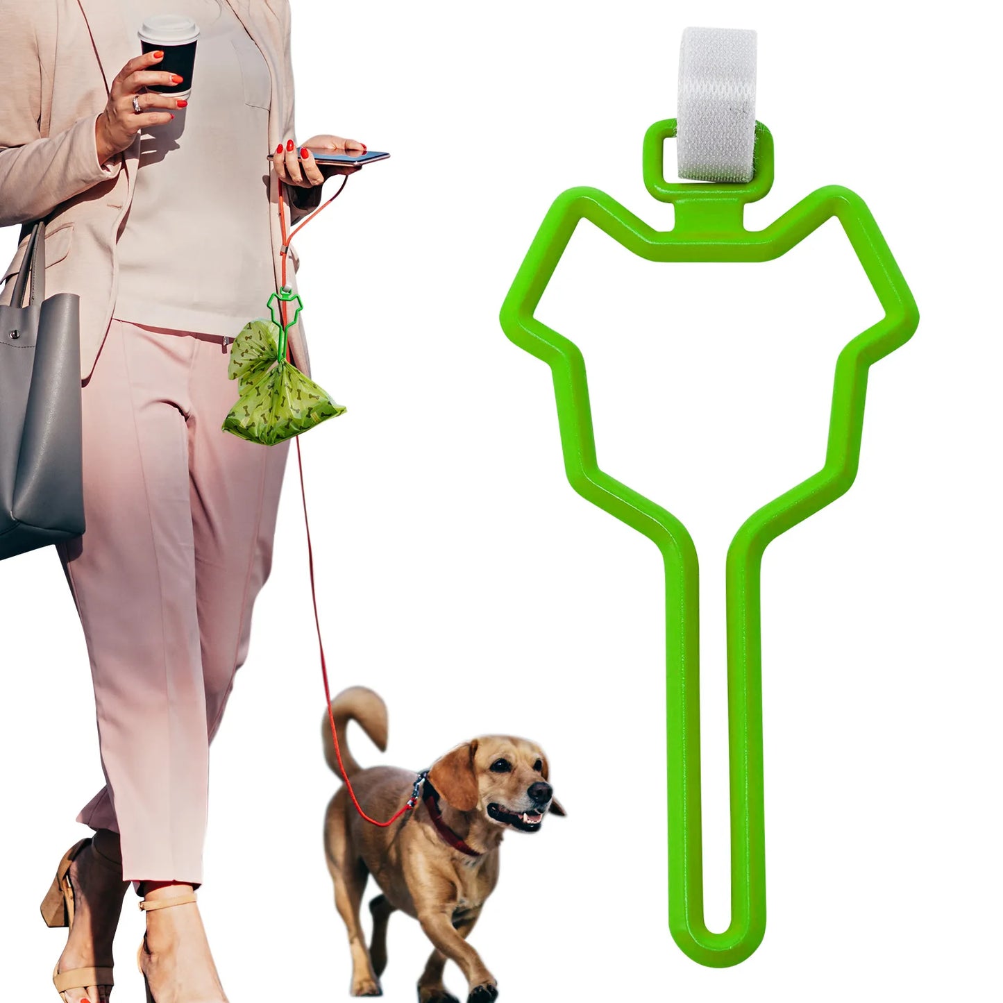 Pet Waste Bag Dispenser With Hands-Free Clip