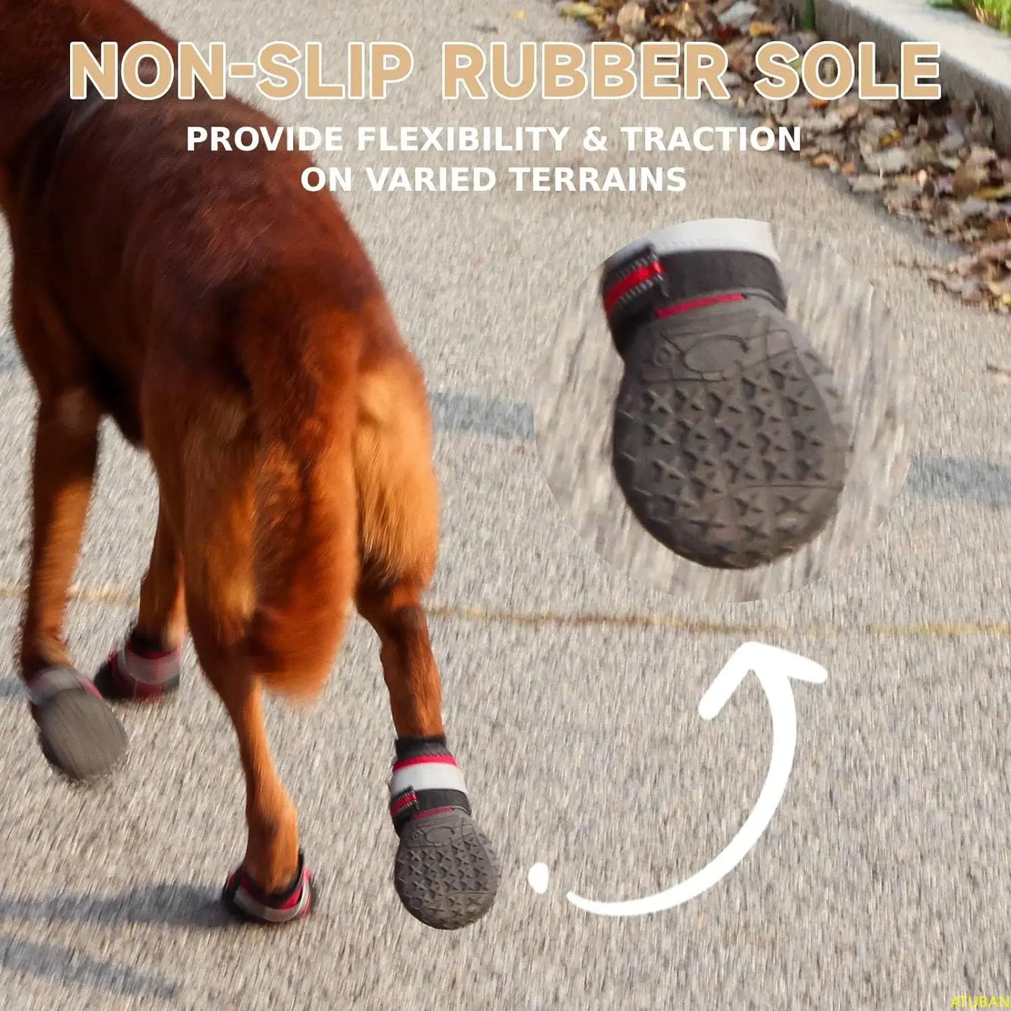 Dog Shoes with Anti-Slip Socks